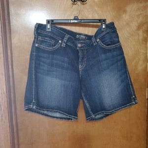 Silver plus size shorts